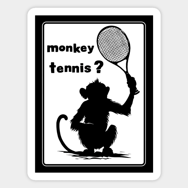 Alan Partridge - Monkey Tennis Magnet by Blindsight Visions Art